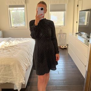 Polka dot long sleeve dress